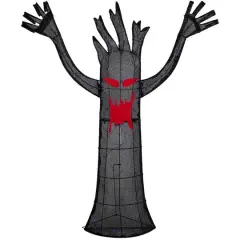 55" LED Lighted Black Terrifying Tree Outdoor Halloween Decoration