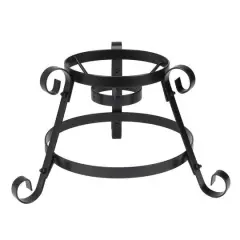 9.25" Black Scroll Designed Garden Gazing Ball Stand