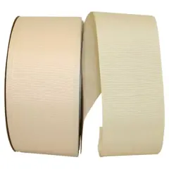 JAM Paper 2.25" Grosgrain Texture Ribbon Cream