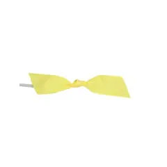 JAM Paper 7/8" Grosgrain Twist Tie Flair Bows, 100ct. Lemon