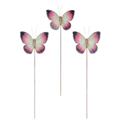 Pink & Purple Glitter Butterflies, 3ct. by Ashland&reg;