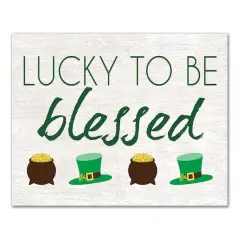 Lucky To Be Blessed 16" x 20" Canvas Wall Art