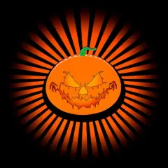 8" Radiant Shadows&trade; Creepy Jack-O'-Lantern Orange Light by Ashland&reg;