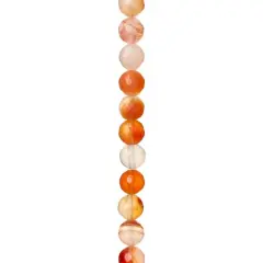 Orange Mixed Agate Round Beads, 8mm by Bead Landing&trade;