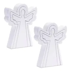 8" White Wood Angel Nesting Display Set