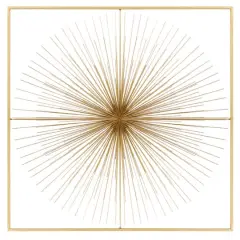 CosmoLiving by Cosmopolitan Gold Iron Modern Wall D&eacute;cor