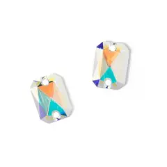 14mm Crystal AB Emerald Cut Sew-On Austrian Crystals by Bead Landing&trade;, 2ct.