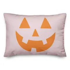 Pumpkin Face Throw Pillow