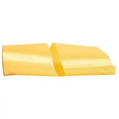 JAM Paper 6" x 50yd. Single Face Satin Allure Ribbon Baby Maize