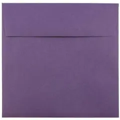 JAM Paper 8.5" x 8.5" Square Premium Invitation Envelopes, 25ct. Dark Purple