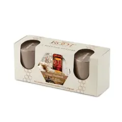 Root Candles Scented 20 Hour Beeswax Blend Votive Candles Gift Box Ginger Patchouli