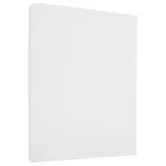 JAM Paper 8.5" x 11" 24lb. Strathmore Paper, 100 Sheets Bright White Linen