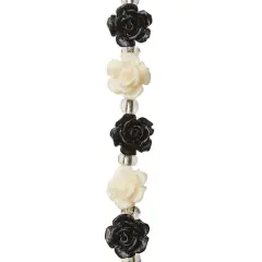 Black & White Flower Beads, 10mm by Bead Landing&trade;