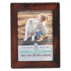 Expressions&trade; Brown Beaded Edge Frame by Studio D&eacute;cor&reg;