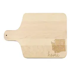 17" Floral Home State Maple Paddle Cutting Board Washington