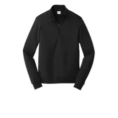 Port & Company&reg; Fan Favorite&trade; Fleece 1/4 Zip Pullover Adult Sweatshirt Jet Black