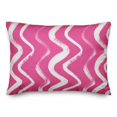 20" Abstract Wave Pattern Spun Poly Pillow