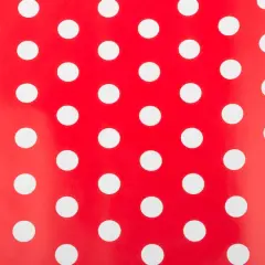 JAM Paper Red with White Dots Gift Wrap, 2ct.