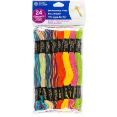 Coats & Clark 6-Strand Embroidery Floss Pack, Tie Dye