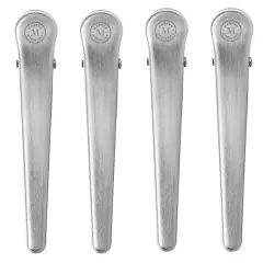 Martha Stewart Silver Stainless Steel Bag Clip Set, 4ct.