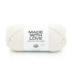 Lion Brand&reg; Tom Daley Made with Love&trade; The Cottony One&trade; Yarn Lychee White
