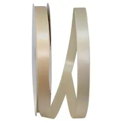 JAM Paper 5/8" x 100yd. Double Face Satin Allure Ribbon Ivory