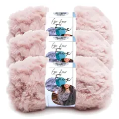 3 Pack Lion Brand&reg; Go for Faux&reg; YarnPink Poodle