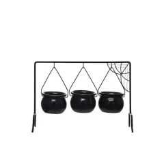 Black Ceramic Cauldrons with Stand by Celebrate It&trade;