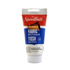 Speedball&reg; Fabric Block Printing Ink, 2.5oz. Metallic Silver