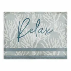 Relax Stripe Cotton Twill Placemat Blue/White