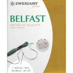 Zweigart&reg; Precut Belfast 32 Count Canvas, 19" x 27" Curry