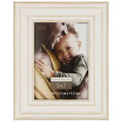 Expressions&trade; 5" x 7" White with Distressed Edges Frame by Studio D&eacute;cor&reg;