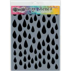 Dyan Reaveley's Dylusions Raindrops Stencil 9" x 12"