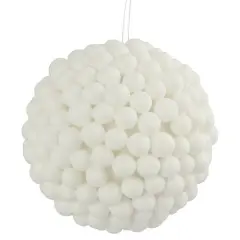 5" White Berries Foam Ball Ornament