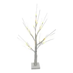 24" LED White Birch Twig Tree Decoration