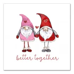 Love Gnomes Better Together 12" x 12" Canvas Wall Art