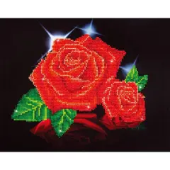 Diamond Dotz&reg; Red Rose Sparkle Diamond Painting Artwork Kit
