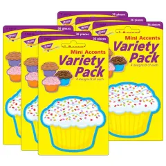 Trend Cupcakes Mini Accents Variety Pack, 6 Packs of 36