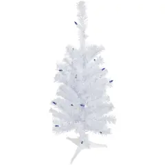 2ft. Pre-Lit Woodbury White Pine Artificial Christmas Tree, Blue Lights