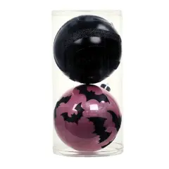 6" Black & Pink Plastic Ball Ornament Set by Ashland&reg;