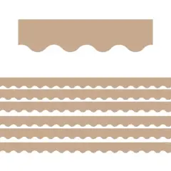 Teacher Created Resources Light Brown Scalloped Border Trim, 210ft.