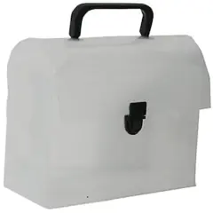 JAM Paper Clear 6" x 9" Plastic Art Case Lunchbox