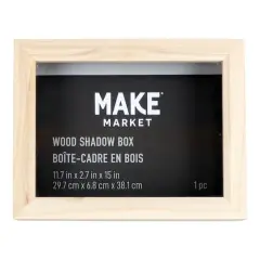 11.7" x 15" Hinged Wood Shadow Box by Make Market&reg;