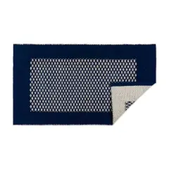DII&reg; Navy Bordered with Small Diamonds Rug, 2ft. x 3ft.