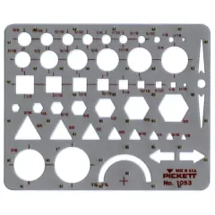 Pickett General Purpose Inking Template, 4" x 6"