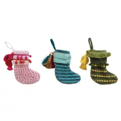 Hello Honey&reg; Cotton Velvet Stocking Ornaments Set