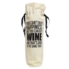Personality Case&trade; Happiness Canvas Wine Bag
