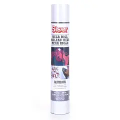 Siser&reg; Glitter Heat Transfer Vinyl Mega Roll Rainbow White