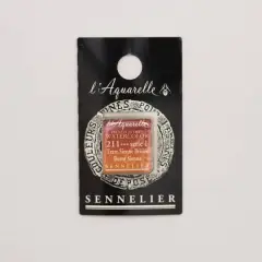 Sennelier French Artists' Watercolor Paint, Half Pan 211 Burnt Sienna