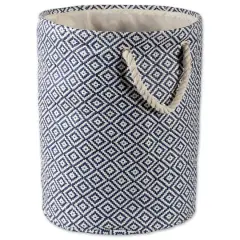 DII&reg; Large Round Geo Diamond Paper Bin Nautical Blue